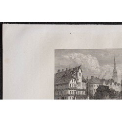 Gravure de 1862 - Hambourg en Allemagne - 2