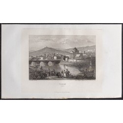 Gravure de 1862 - Turin en Italie - 1