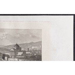 Gravure de 1862 - Turin en Italie - 3