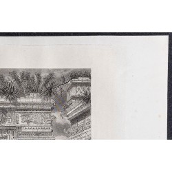 Gravure de 1862 - Ruines de Chichén Itzá - 3