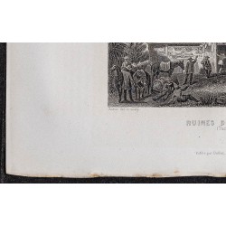 Gravure de 1862 - Ruines de Chichén Itzá - 4