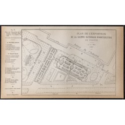 Gravure de 1887 - Exposition de la société nationale d'horticulture - 1