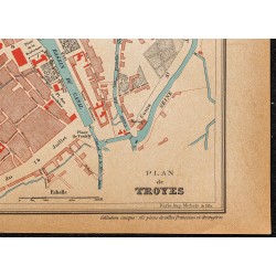 Gravure de 1896 - Plan de Troyes - 5