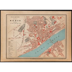 Gravure de 1896 - Plan de Blois - 1
