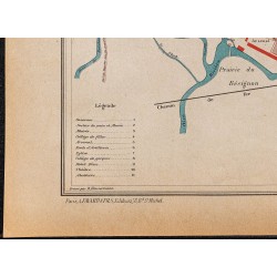 Gravure de 1896 - Plan de La Fère dans l'Aisne - 4