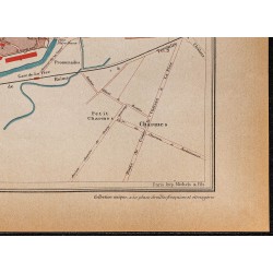 Gravure de 1896 - Plan de La Fère dans l'Aisne - 5
