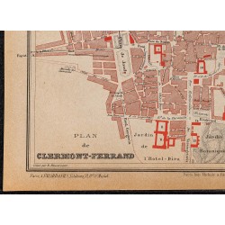 Gravure de 1896 - Plan de Clermont-Ferrand - 4