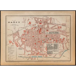 Gravure de 1896 - Plan de Nancy - 1