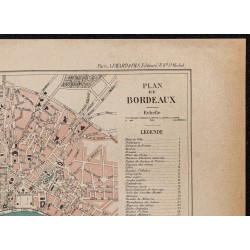Gravure de 1896 - Plan de Bordeaux - 3