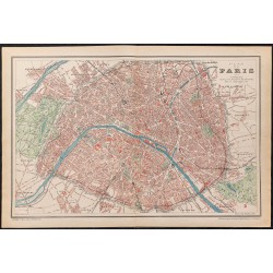 Gravure de 1896 - Plan de Paris - 1