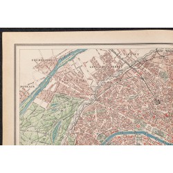 Gravure de 1896 - Plan de Paris - 2