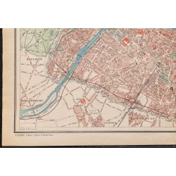 Gravure de 1896 - Plan de Paris - 4