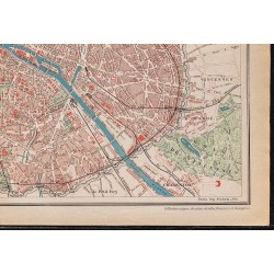 Gravure de 1896 - Plan de Paris - 5