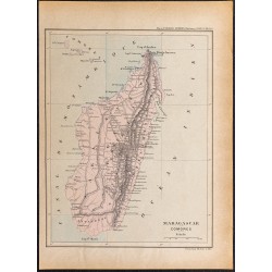 Gravure de 1896 - Madagascar et Comores - 1
