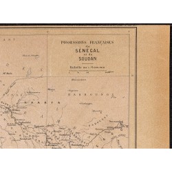 Gravure de 1896 - Carte du Sénégal et Mali - 3