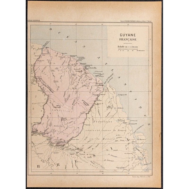 Gravure de 1896 - Guyane Française - 1