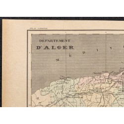 Gravure de 1896 - Carte du Département d'Alger - 2