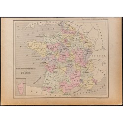 Gravure de 1896 - Formation territoriale de la France - 1