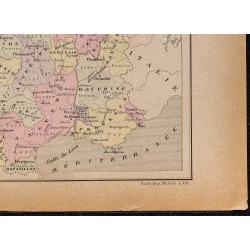 Gravure de 1896 - Formation territoriale de la France - 5