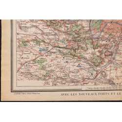 Gravure de 1896 - Carte des environs de Paris - 4