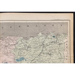 Gravure de 1896 - Carte de l'Algérie - 3