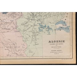 Gravure de 1896 - Carte de l'Algérie - 5