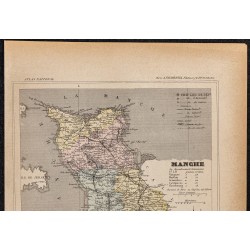 Gravure de 1896ca - Manche (Département) - 2