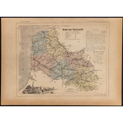 Gravure de 1896ca - Pas de Calais (Département) - 1