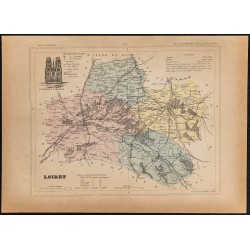 Gravure de 1896ca - Loiret (Département) - 1