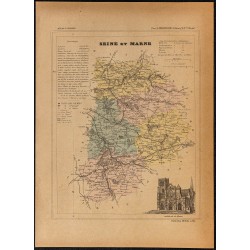 Gravure de 1896ca - Seine-et-Marne (Département) - 1