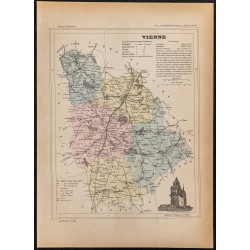 Gravure de 1896ca - Vienne (Département) - 1