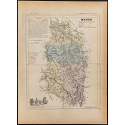 Gravure de 1896ca - Meuse (Département) - 1