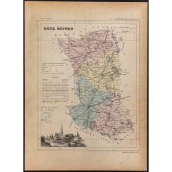 Gravure de 1896ca - Deux Sèvres (Département) - 1