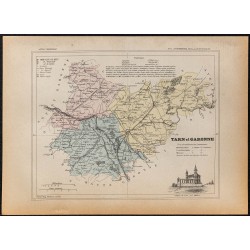 Gravure de 1896ca - Tarn-et-Garonne (Département) - 1