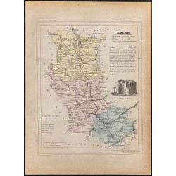 Gravure de 1896ca - Loire (Département) - 1