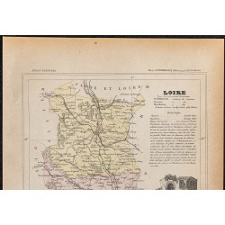 Gravure de 1896ca - Loire (Département) - 2