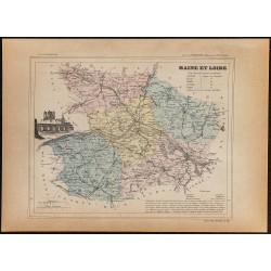 Gravure de 1896ca - Maine et Loire (Département) - 1