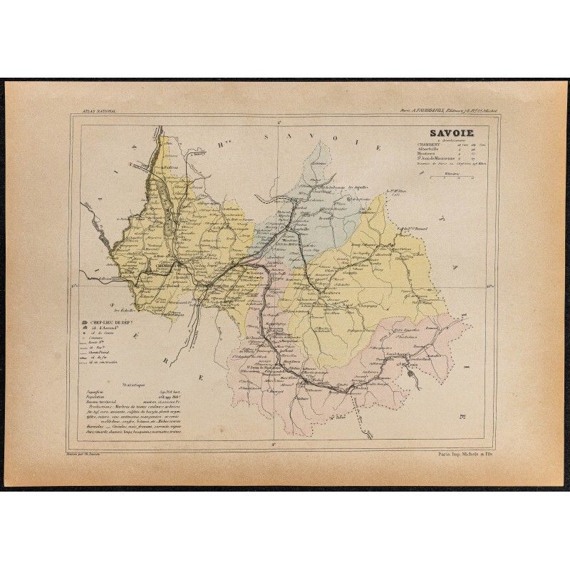 Gravure de 1896ca - Savoie (Département) - 1