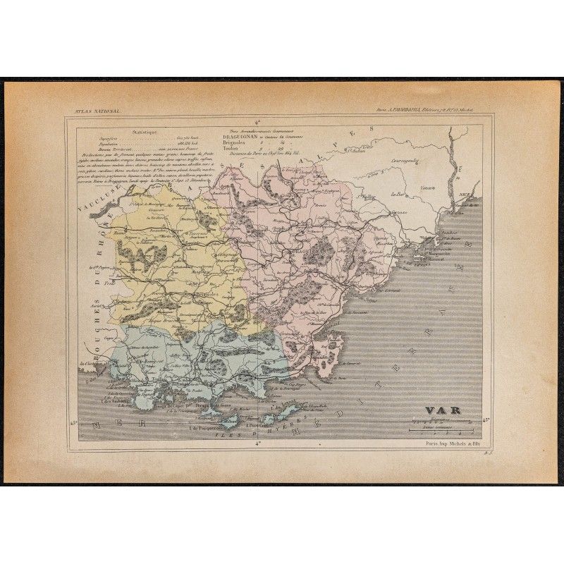 Gravure de 1896ca - Var (Département) - 1