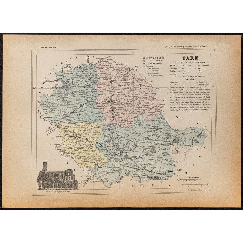 Gravure de 1896ca - Tarn (Département) - 1