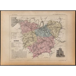 Gravure de 1896ca - Eure (Département) - 1