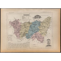 Gravure de 1896ca - Vosges (Département) - 1