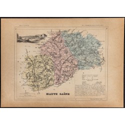 Gravure de 1896ca - Haute-Saône (Département) - 1