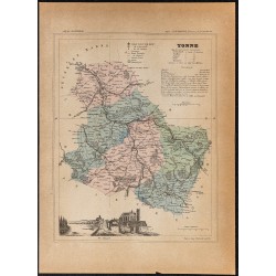 Gravure de 1896ca - Yonne (Département) - 1
