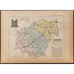 Gravure de 1896ca - Corrèze (Département) - 1