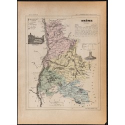 Atlas du Bottin 1946 Carte ancienne Géographie France Dép Drôme & Eure 