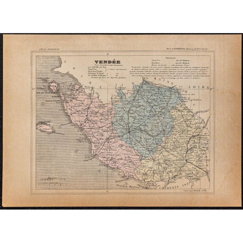 Gravure de 1896ca - Vendée (Département) - 1