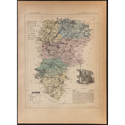 Gravure de 1896ca - Aisne (Département) - 1