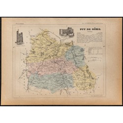 Gravure de 1896ca - Puy De Dôme (Département) - 1