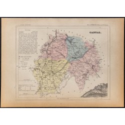 Gravure de 1896ca - Cantal (Département) - 1